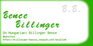 bence billinger business card